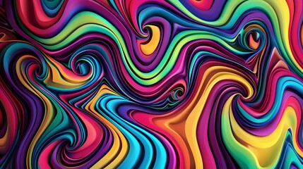 Obraz premium Colorful Trippy psychedelic background. Pastel color psychedelic background