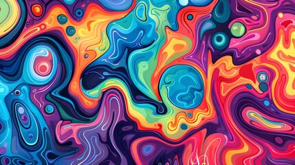 Trippy psychedelic background. Pastel color psychedelic background