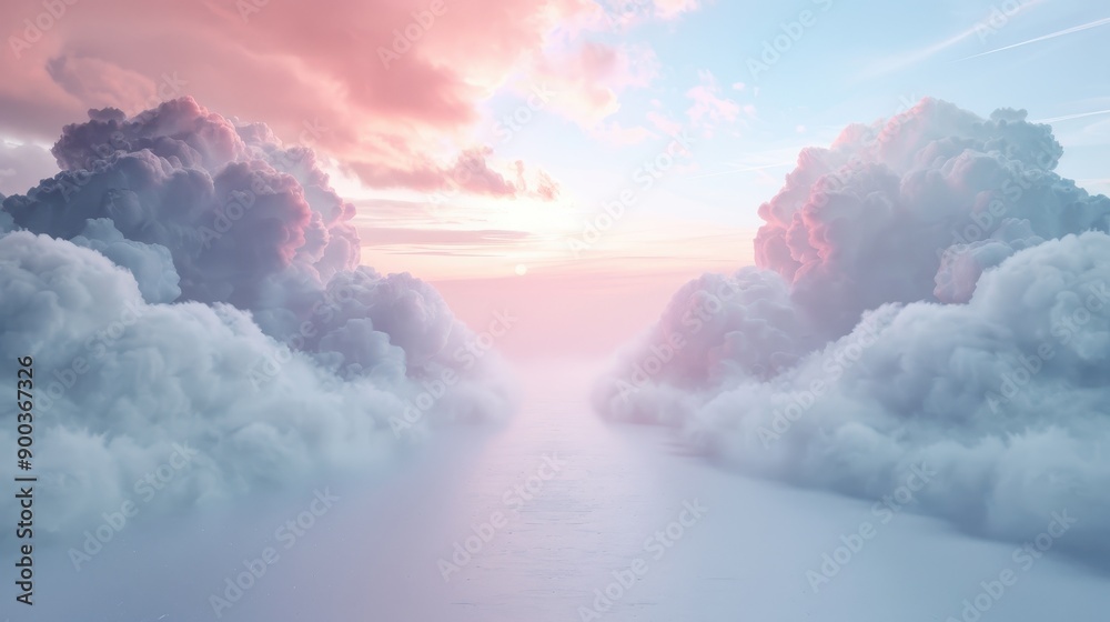 Canvas Prints the sky is filled with clouds and the sun is setting