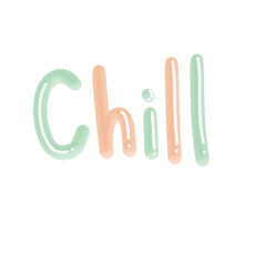 Color background word chill