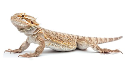 Naklejka premium bearded dragon isolated on white background