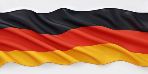 Obraz premium Wavy German Flag Illustration