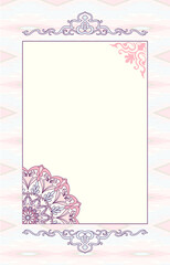 Pastel Elegance: Delicate Mandala Frame