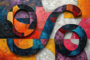 abstract background in colors and patterns for National Ampersand Day