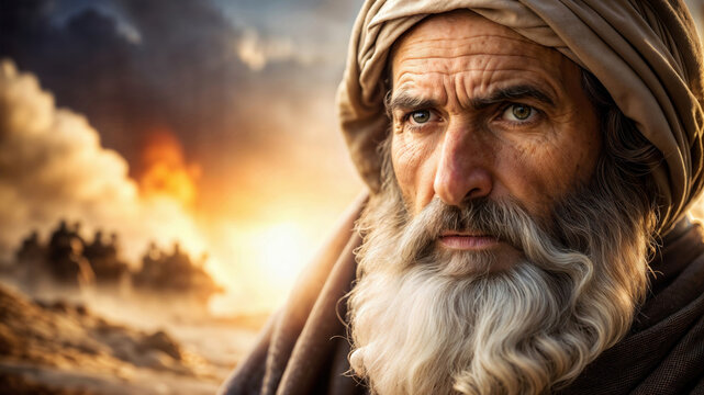 A prophet messenger of God announcing the mistakes of the people and warning of their punishment