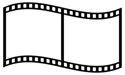 Fototapeta premium Film strip isolated. Video tape photo film strip frame. Blank photo frames. Retro film roll.