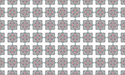 Mandala pattern inspired by antique Thai art style. Elegant seamless background.