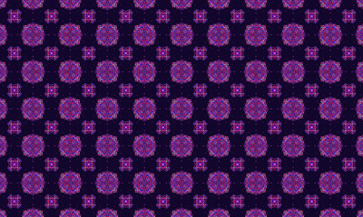 Mandala pattern inspired by antique Thai art style. Elegant seamless background.