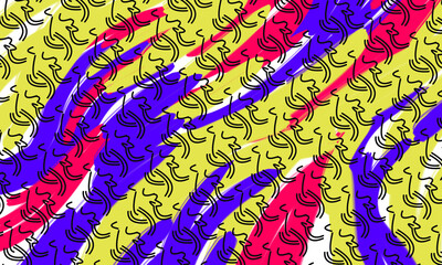 Noodle Doodle seamless pattern.