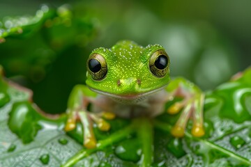 Naklejka premium Cute little frog