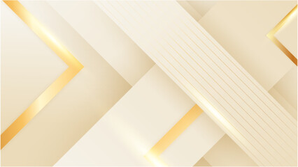 Elegant cream shade background with line golden elements