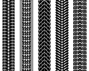 Car wheel prints, seamless  patterns		
