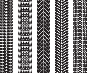 Car wheel prints, seamless  patterns	