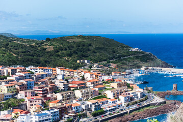 Fototapeta premium Landscape of Castelsardo, a town in Sardinia, Italy, located in the northwest of the island within the Province of Sassari.