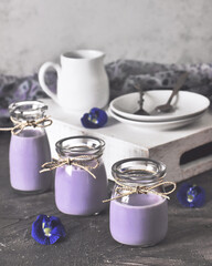 purple sweet potato pudding