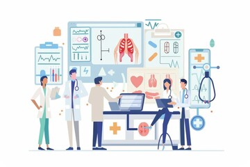 Conceptual medical illustration isolated created with Generative AI