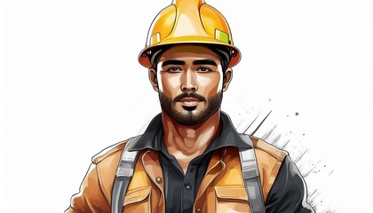 Obraz premium Arbeiter Bau Lastwagen Führer Krahnführer Arbeiterin