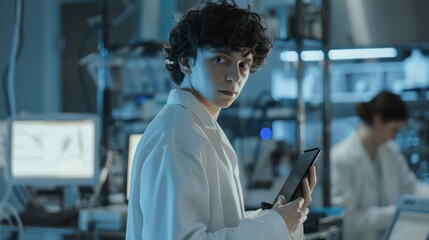 The young scientist in lab