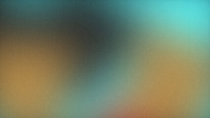 Grainy Abstract Background Design with Teal, Brown, and Orange Gradient Blending