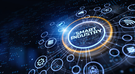 Smart industry digital technology automation innovation.