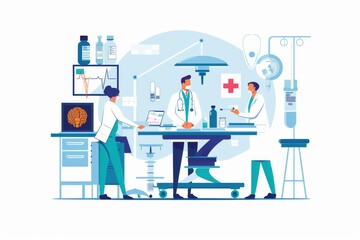 Conceptual medical illustration isolated created with Generative AI