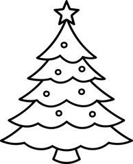 christmas tree vector illustration