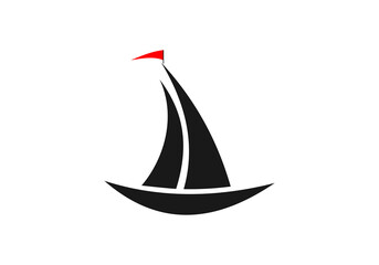sailboat icon logo template vector illustration icon