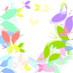 butterflies flying shape vector design