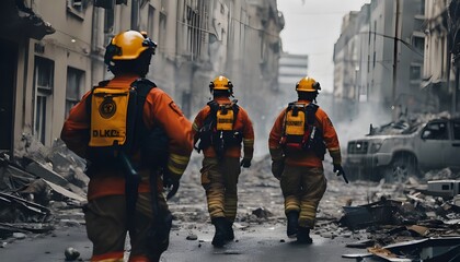 Search and Rescue Teams operating in a crisis area