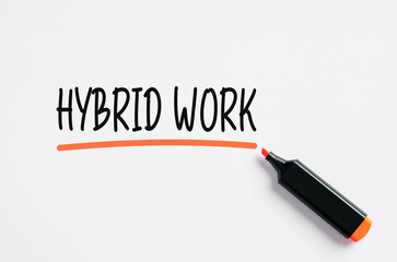 Hybrid working concept.