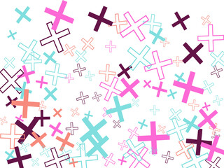 Object fountain organized from random sparcle star pictographs as fireworks.