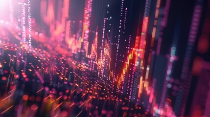 Obraz premium financial graphs with holographic effects, representing stock market analysis.