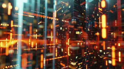 Naklejka premium interactive elements, symbolizing financial networks.