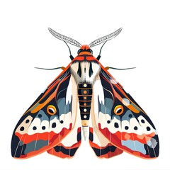 Moths Surfer Style animal fashion cartoon isolated whitebackground 16:9