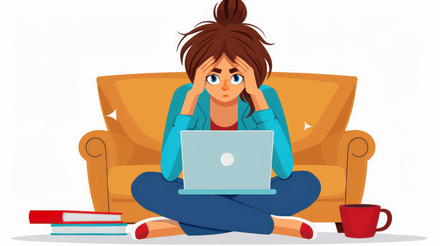 Struggling with Procrastination Tips to Overcome Remote Work Challenges at Home Office.