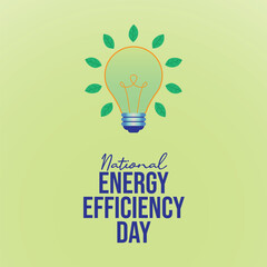 Energy Efficiency Day vector design template good for celebration usage. Energy Efficiency Day design. flat design. eps 10.