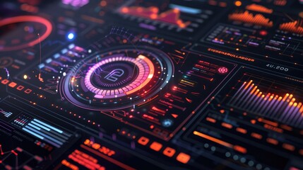 Obraz premium business dashboard with real-time data, representing business monitoring.