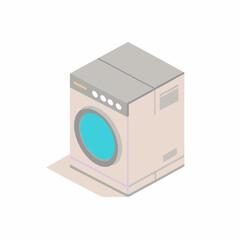 Fototapeta premium Isometric washing machine on a isolated white background (6)
