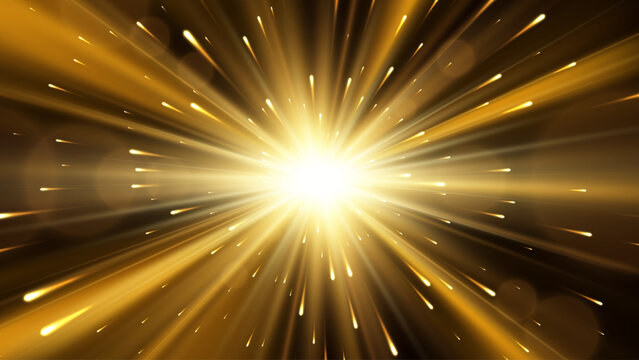 Abstract star or sun. Explosion effect. Fast motion effect. Vector background