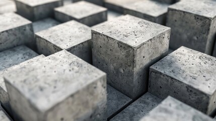 Abstract Concrete Cubes