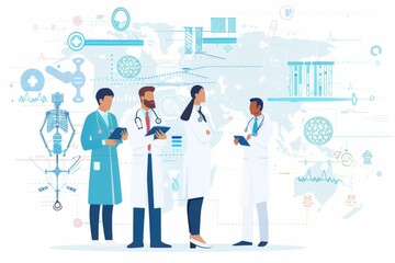 Conceptual medical illustration isolated created with Generative AI