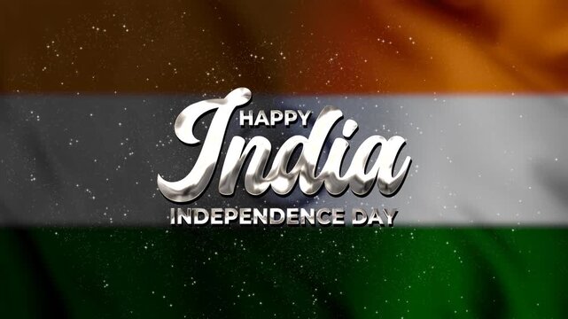 Happy India Independence day celebrations flag background. Perfect for greeting card celebrating India independence day. India Independence day animation