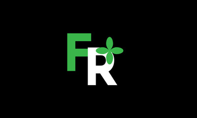 FR Leaf Logo Initial Green Nature