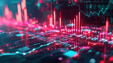 Obraz premium Abstract Financial Data Visualization