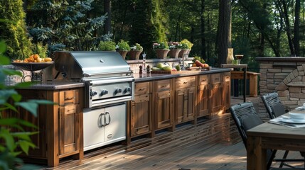 Outdoor kitchens extend your living space and make al fresco dining a breeze. Grills, sinks, and refrigerators designed for outdoor use allow you to prepare and enjoy meals in the fresh air