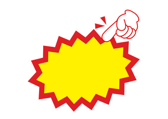 販促用の指入り爆発吹き出し