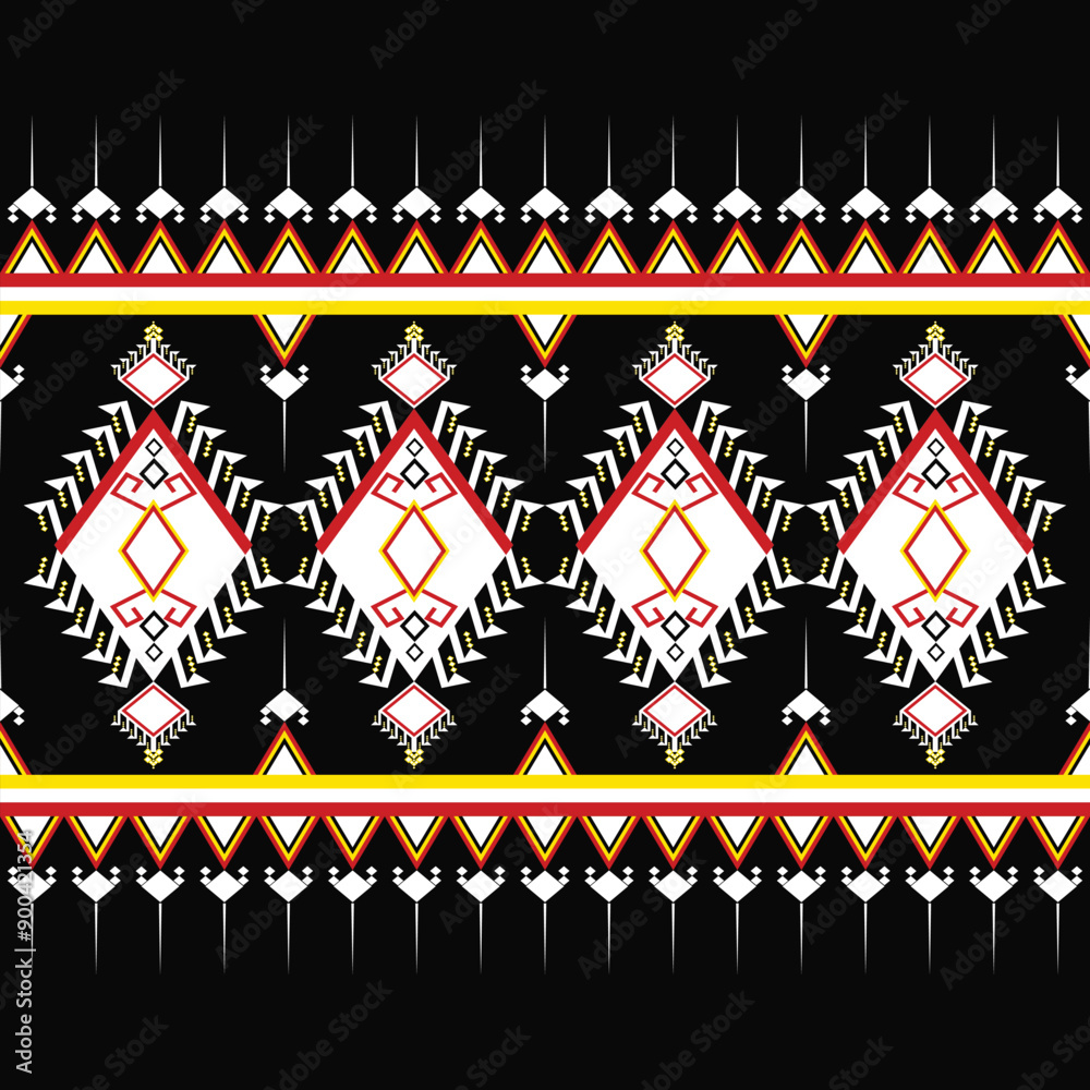 Wall mural Abstract ethnic geometric pattern design for background or Wallpaper,fabric wallpaper, fabric pattern,seamless pattern ,ethnic pattern ,ethnic design ,fashion design , 