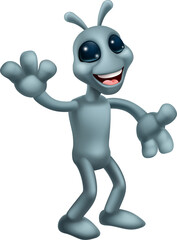 Alien Grey Gray Fun Cartoon Character