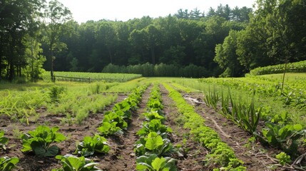 Obraz premium Describe the organic food movement's historical roots. Write about pioneers in organic farming, early organic farming practices, and the evolution of organic agriculture over time.