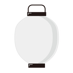 シンプルな日本の白い提灯のイラスト